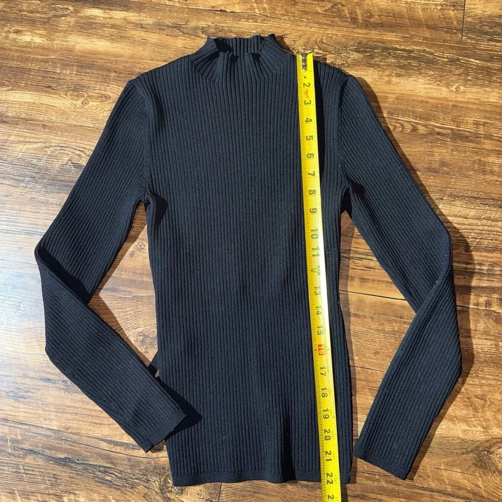 Babaton Aritzia Women's Small Ribbed Open Back Long Sleeve Ambrosia Top